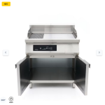  Επαγωγική πλάκα ψησίματος 700 - λεία και ραβδωτή - 10.000 W - διπλή - με βάση